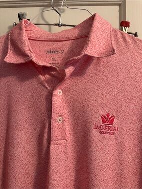 johnnie-O Pink Imperial Golf Club Polo